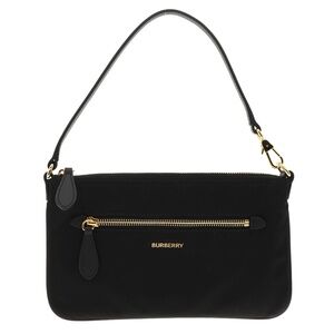 Burberry Pouch Handbag Black Nylon New